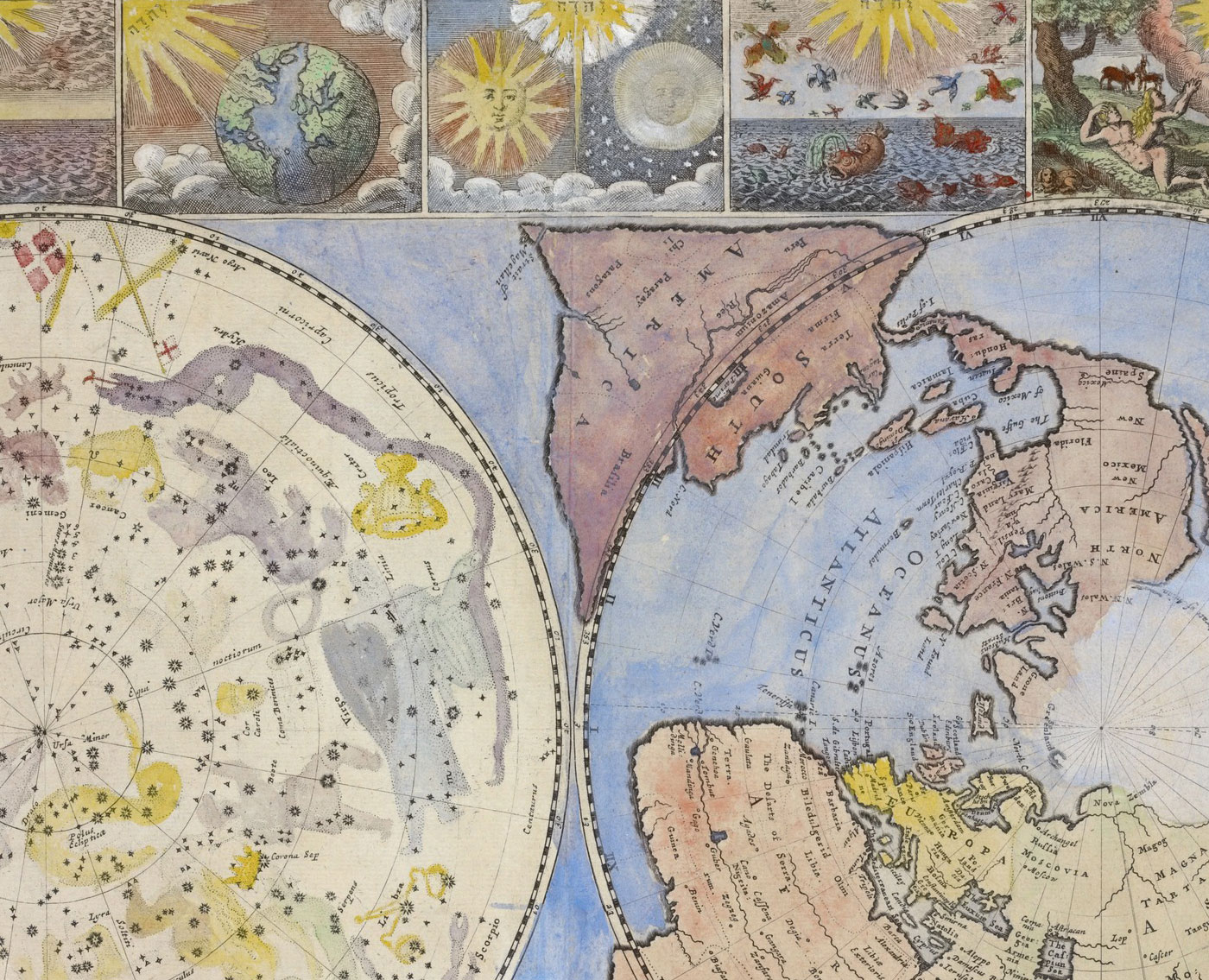 Map of the Heavens and the Earth, 1699