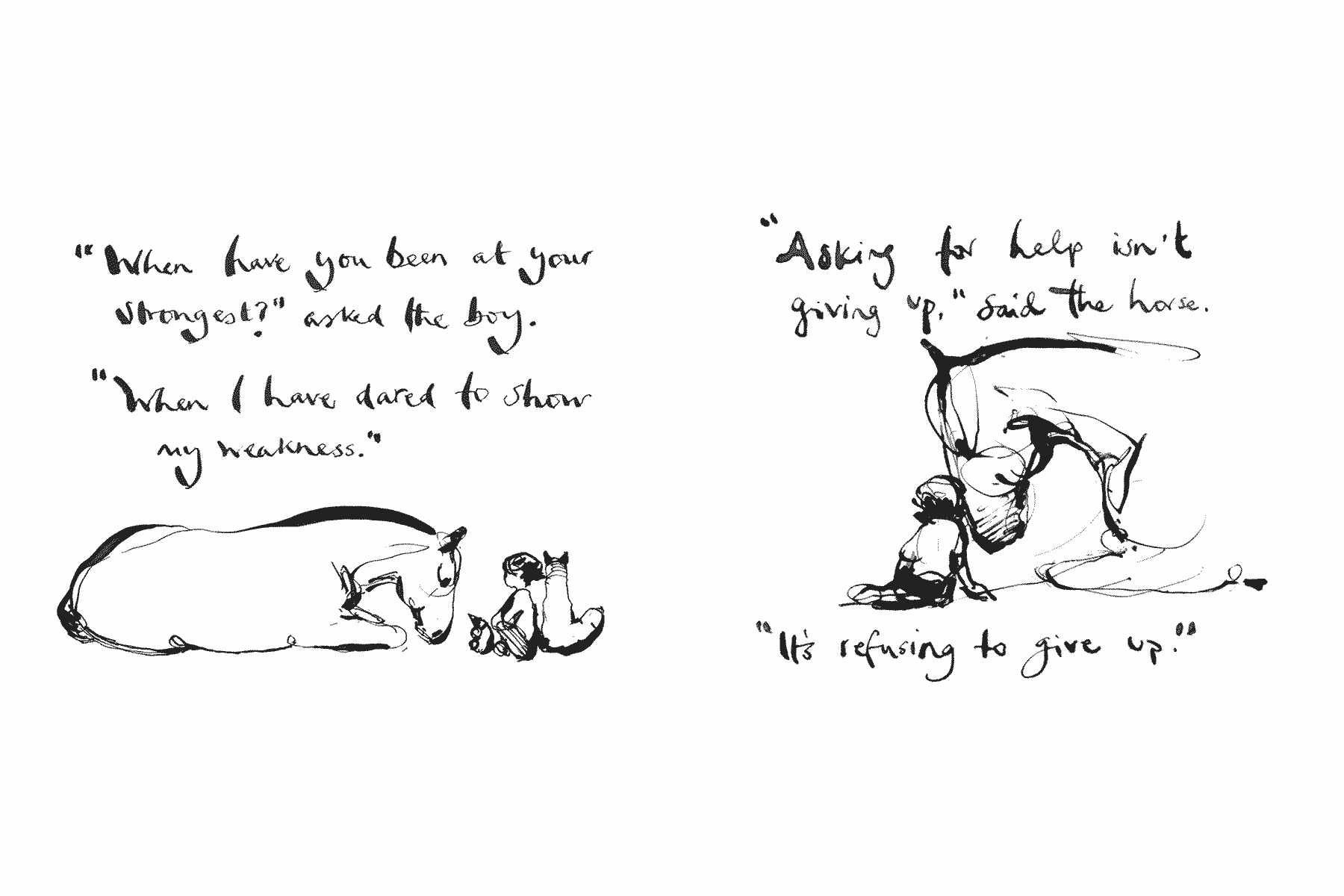 Page from Charlie Mackesy's The Boy, the Mole, the Fox and the Horse