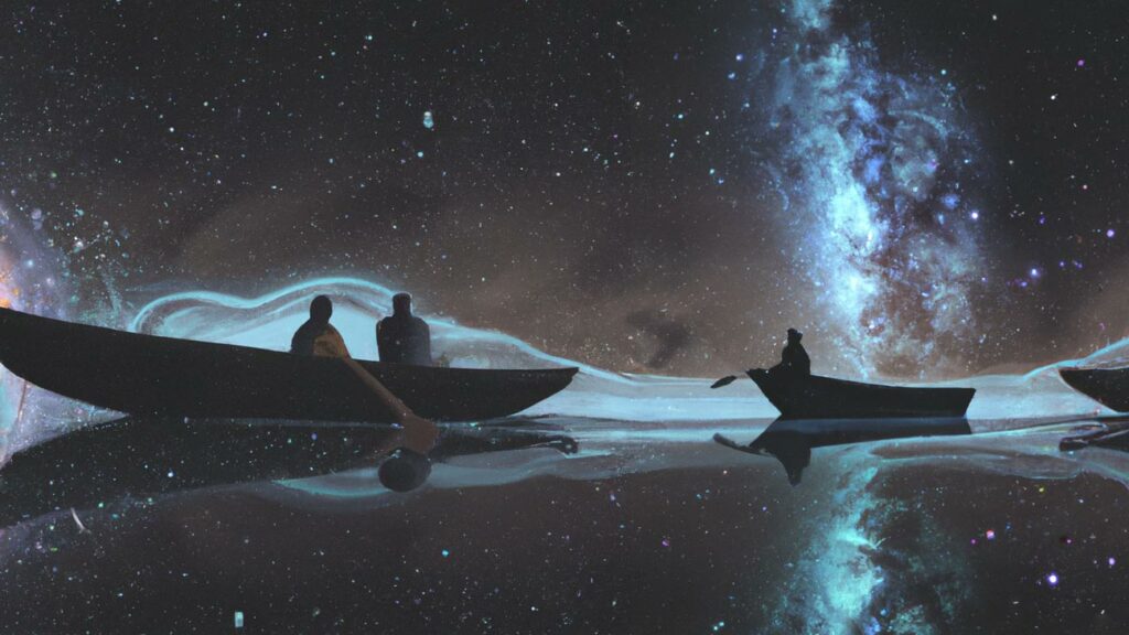 Traveling through space on a rowboat